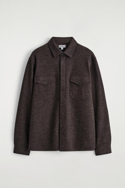 COS ボイルドウールオーバーシャツ