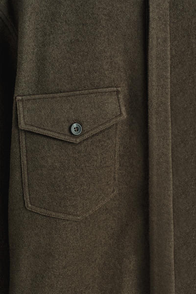 COS ボイルドウールオーバーシャツ