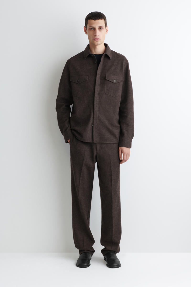 COS ボイルドウールオーバーシャツ