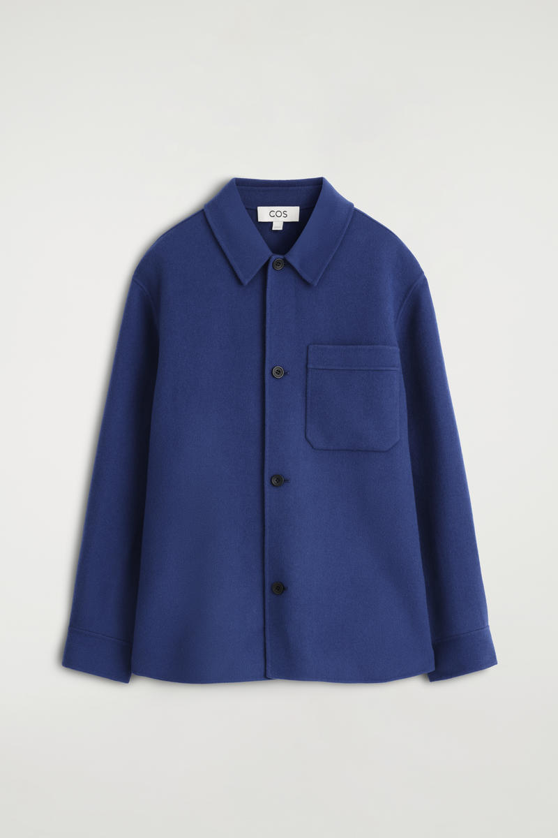 COS スプリットウールオーバーシャツ