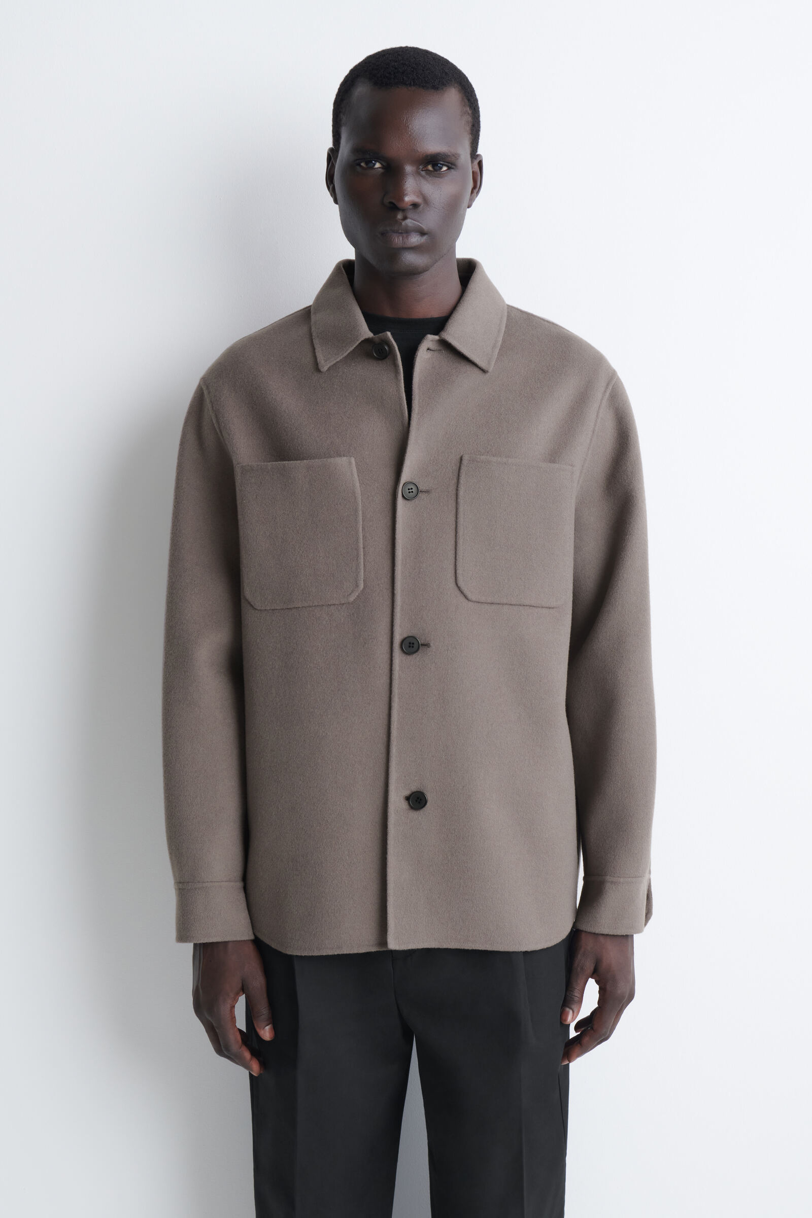 DOUBLE-FACED WOOL OVERSHIRT ダブルフェイスウールオーバーシャツ