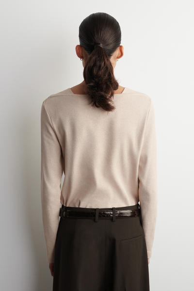 COS コットンジャージー 長袖トップス