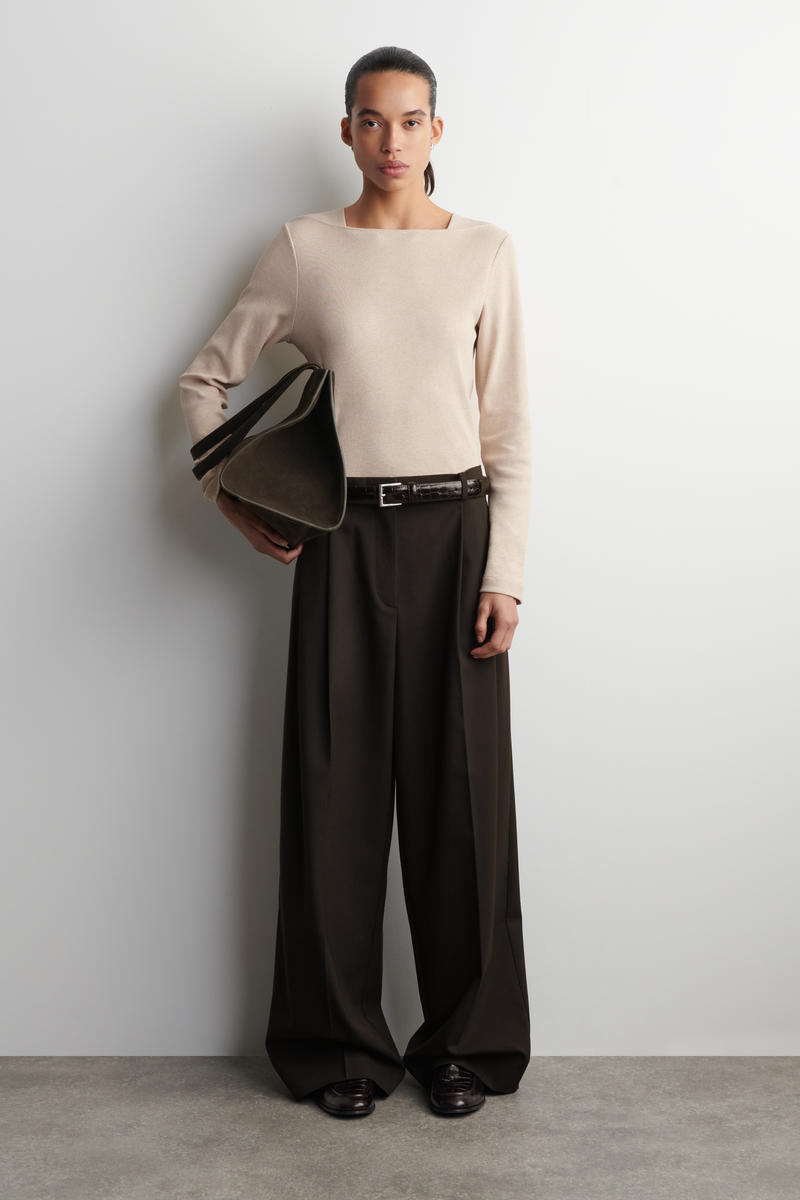 COS コットンジャージー 長袖トップス