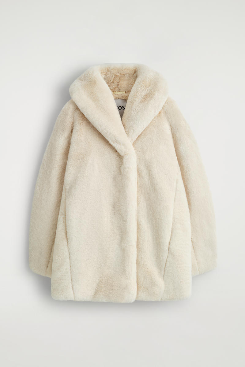 SHAWL-COLLAR FAUX FUR JACKET ショールカラー フェイクファー SHAWL-COLLAR FAUX FUR JACKET ショールカラー フェイクファー