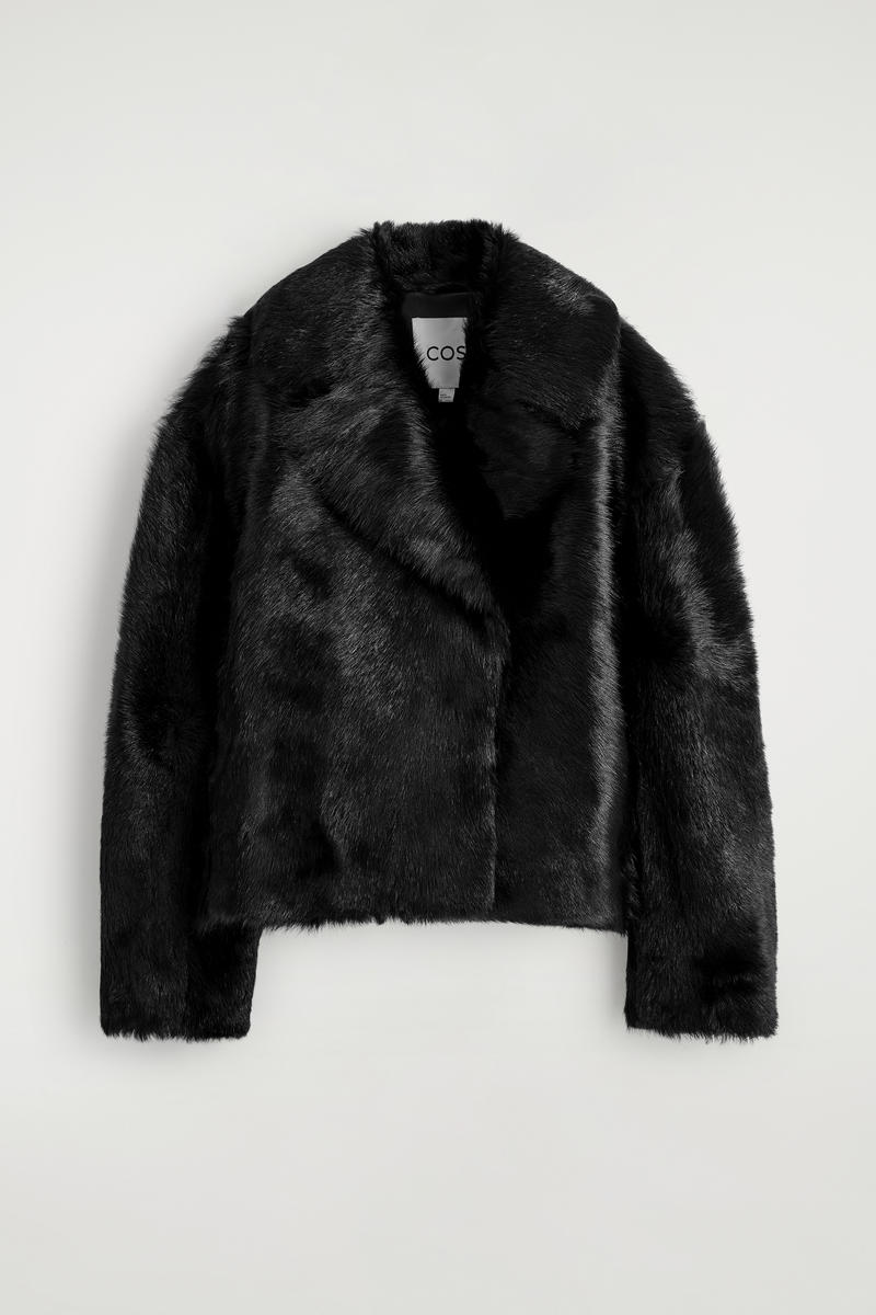 COLLARED PONY HAIR LEATHER JACKET 襟付きポニーヘアレザージャケット