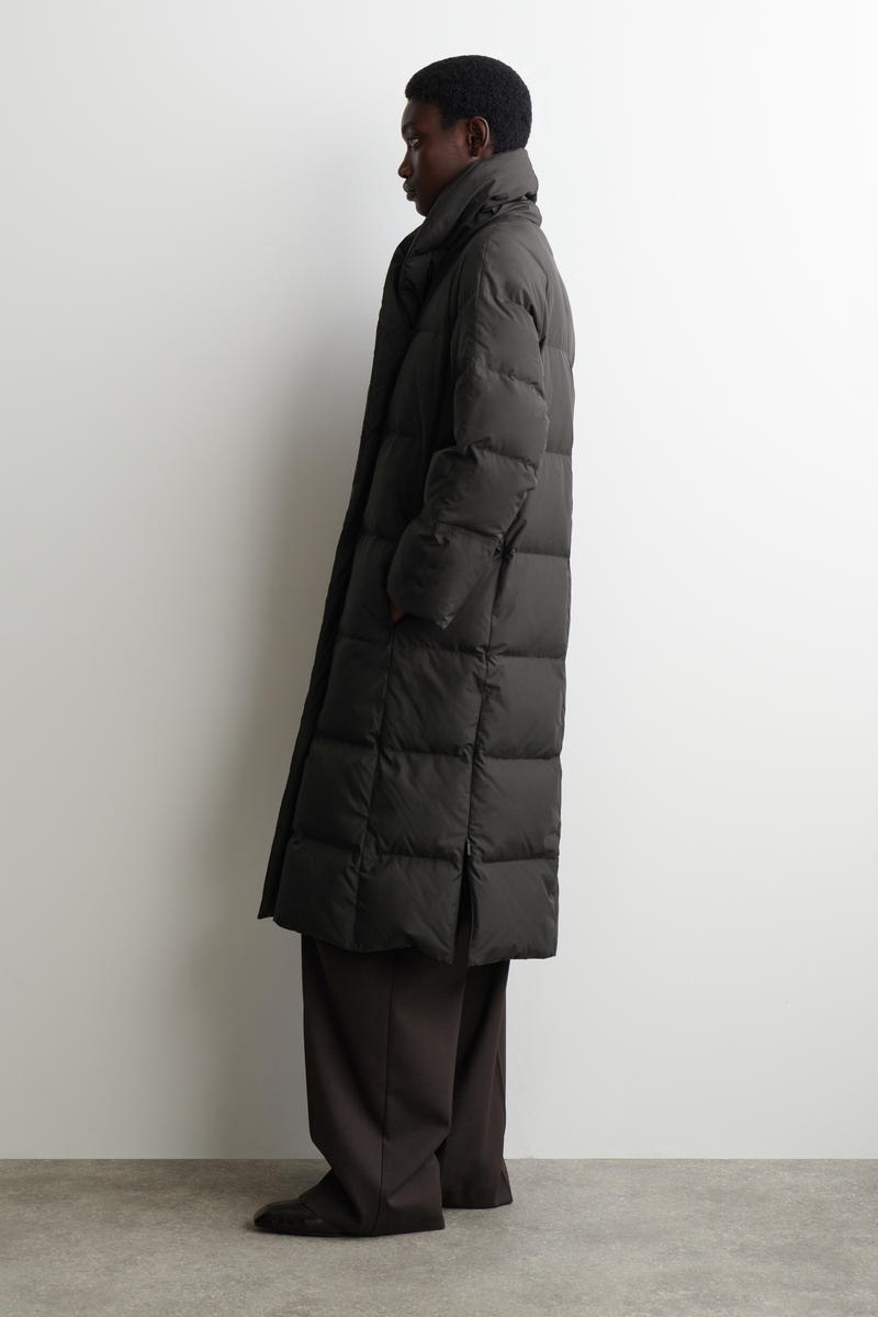 SHAWL-COLLAR QUILTED DOWN COAT ショールカラーキルティングダウン