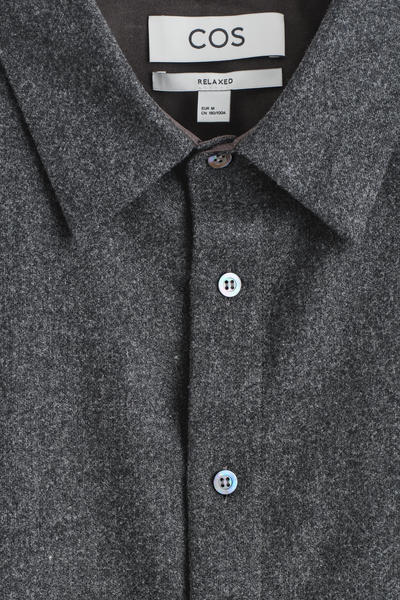 COS リラックスウールフランネルシャツ