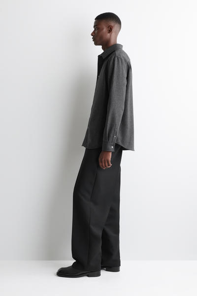 COS リラックスウールフランネルシャツ