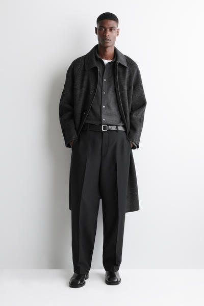 COS リラックスウールフランネルシャツ