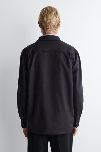 COS リラックスウールフランネルシャツ