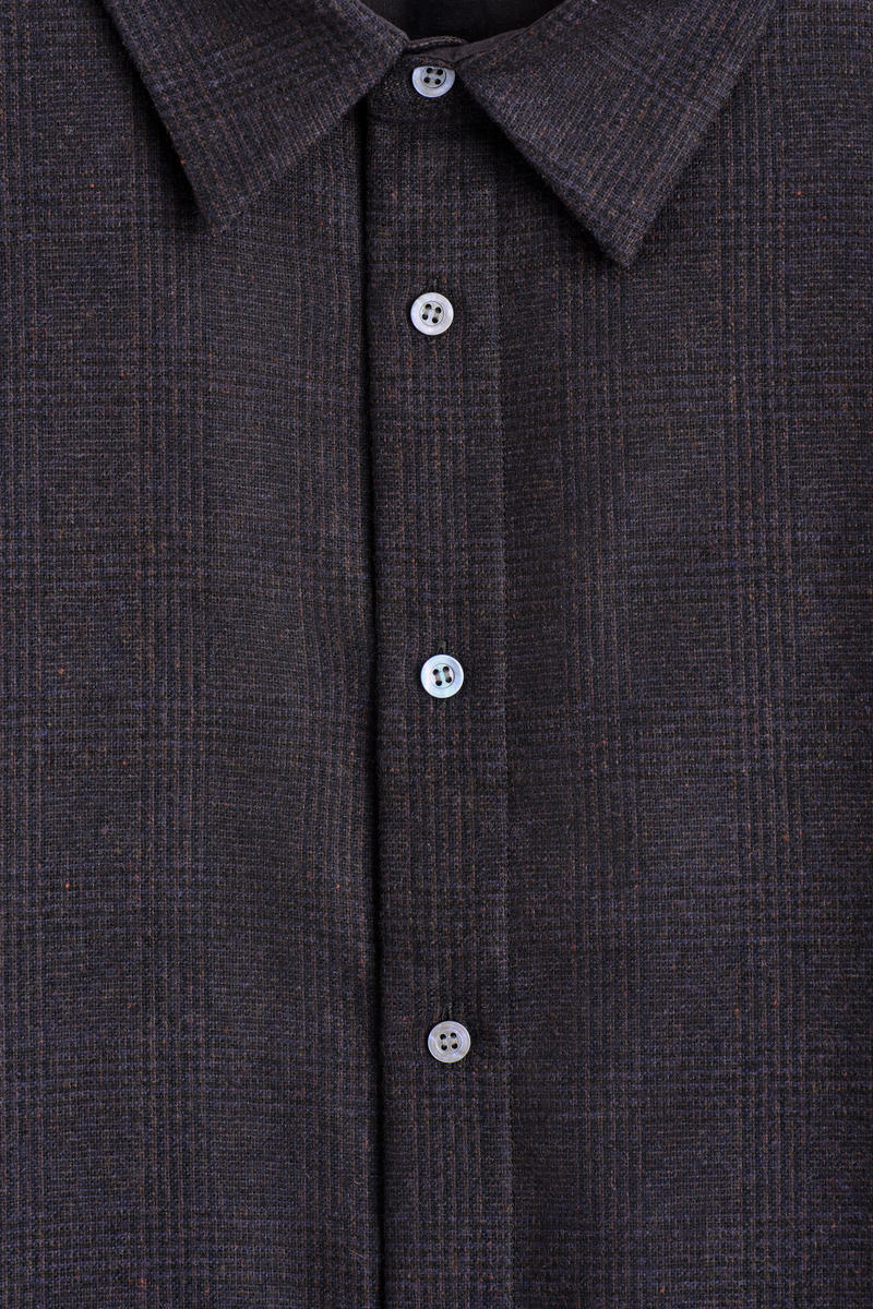 COS リラックスウールフランネルシャツ