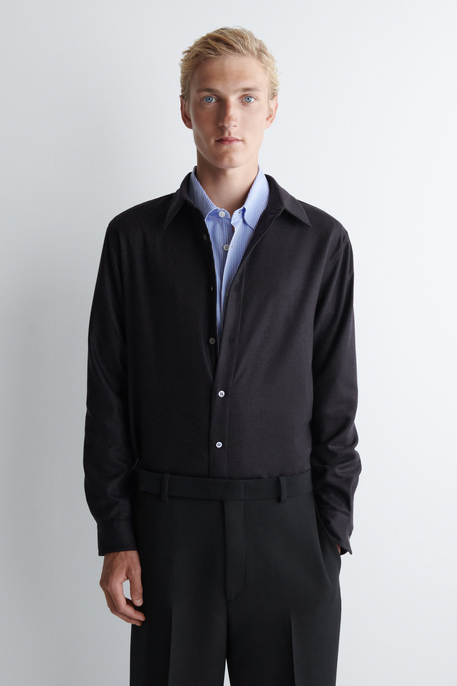 RELAXED WOOL-FLANNEL SHIRT リラックスウールフランネルシャツ