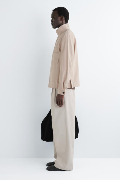 COS コットンツイル ハーフジップ オーバーシャツ