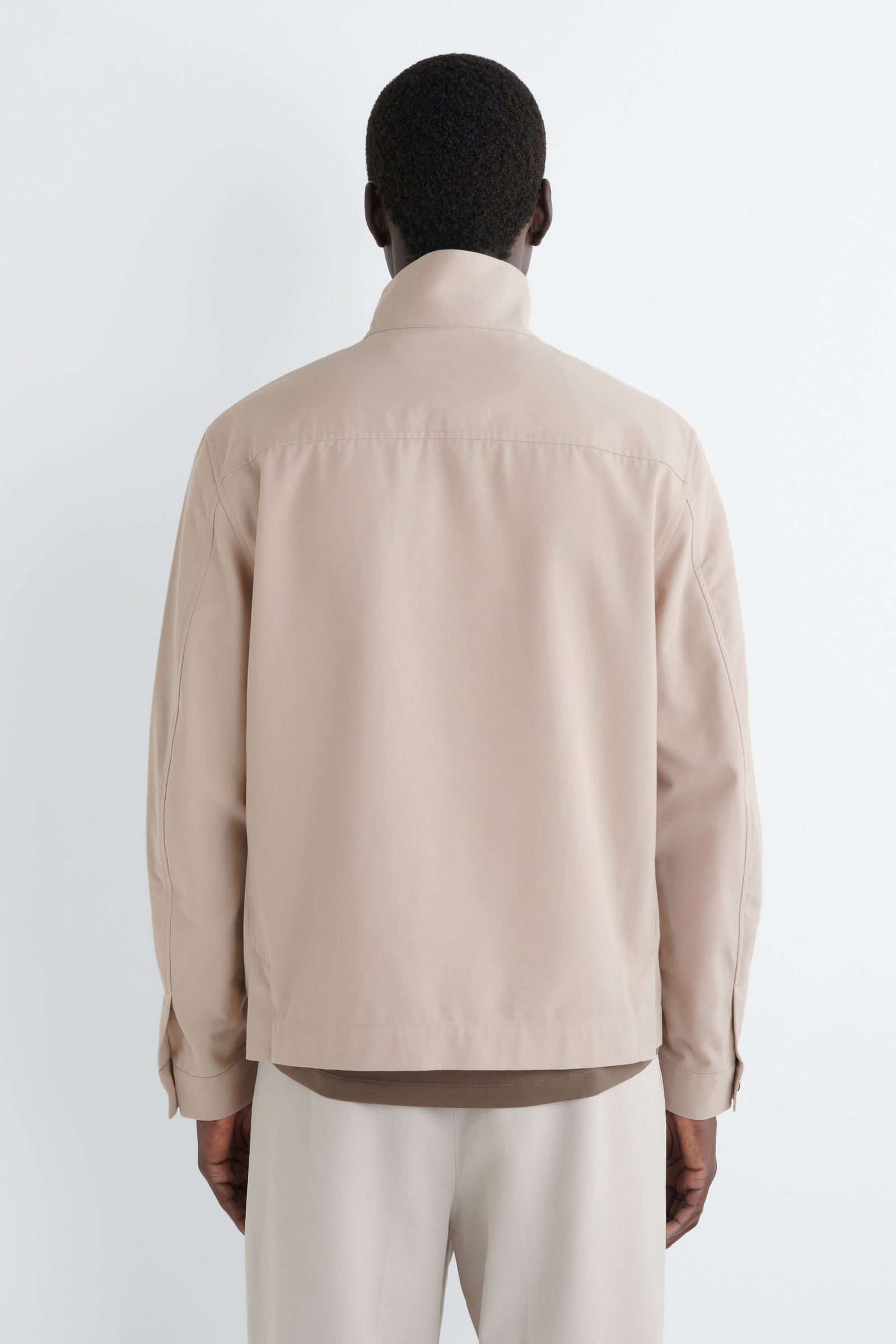 COTTON-TWILL HALF-ZIP OVERSHIRT コットンツイル ハーフジップ