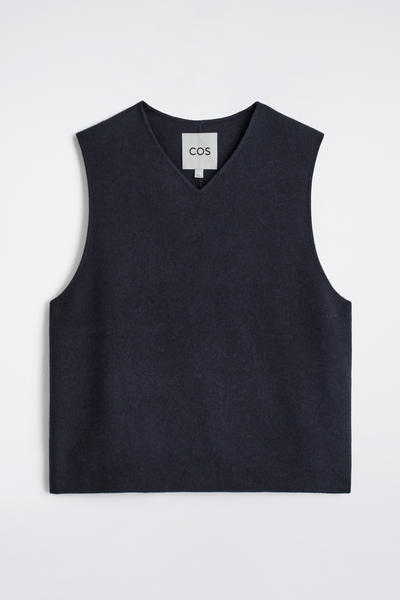 COS スプリットウールVネックベスト