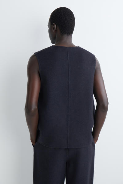 COS スプリットウールVネックベスト