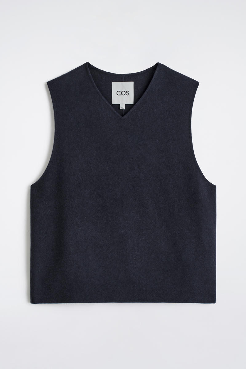 COS スプリットウールVネックベスト