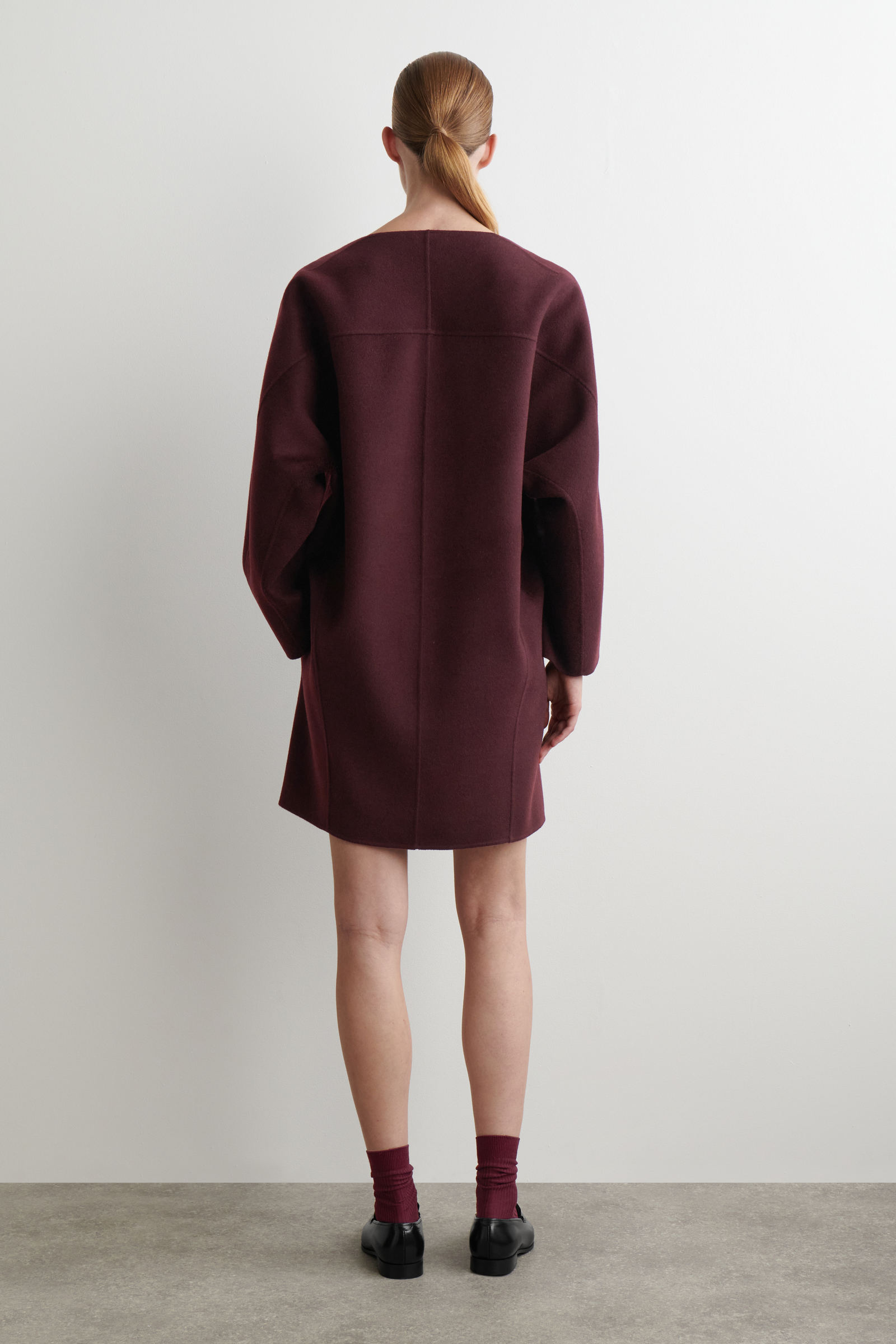 DOUBLE-FACED WOOL MINI DRESS ダブルフェイスウールミニドレス