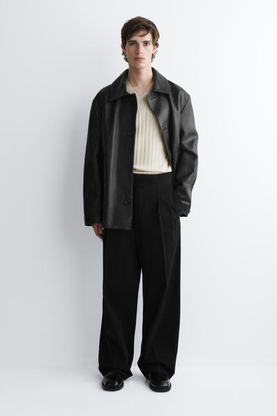 COS ワイドスラックス ブラック WIDE-LEG TAILORED WOOL TROUSERS ワイドレッグ テーラード