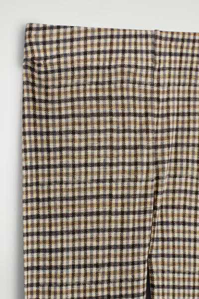 COS チェック柄メリノウールレギンス