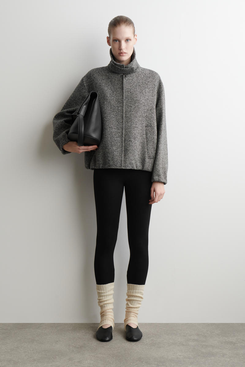 COS リブウール混レッグウォーマー