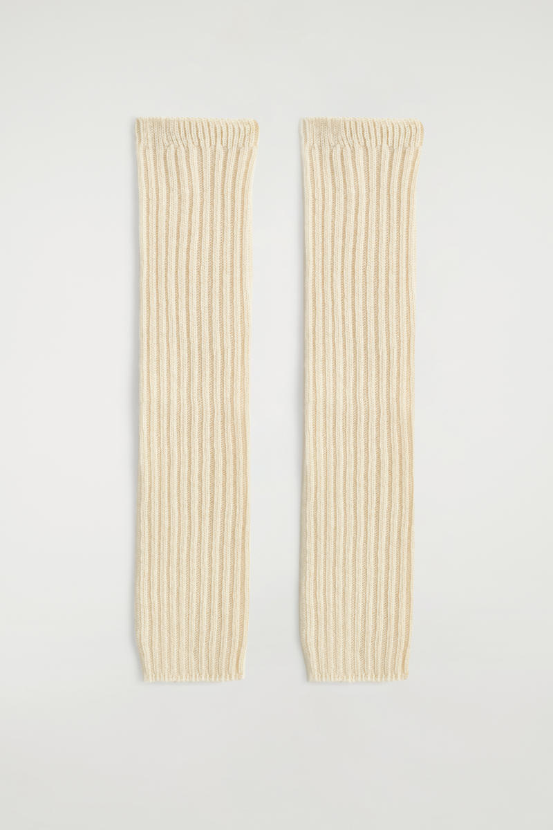 COS リブウール混レッグウォーマー