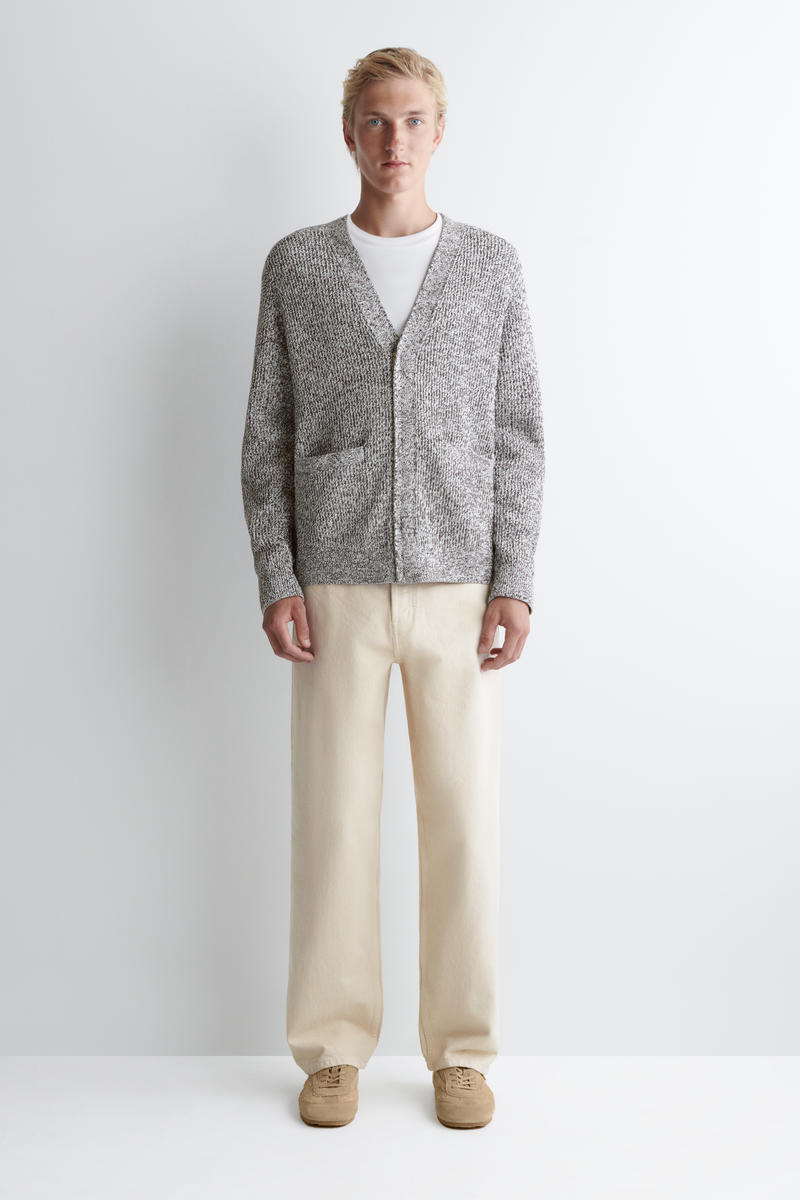 COS フレックドVネックジップアップカーディガン