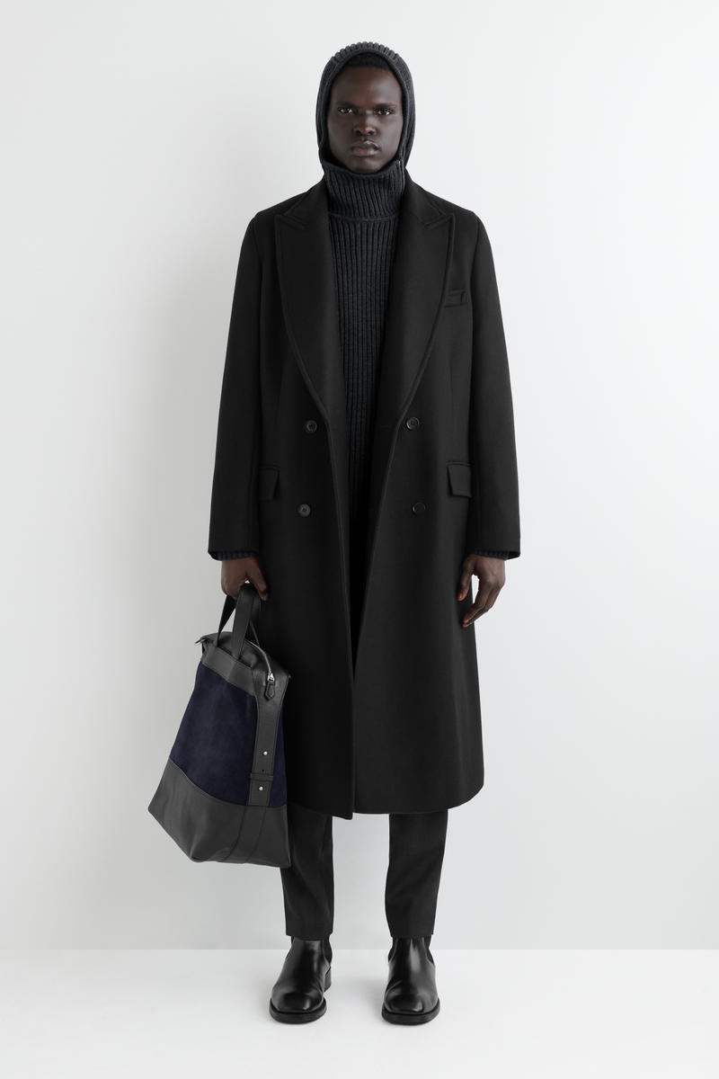 COS チャンキーリブウール綿フーディー