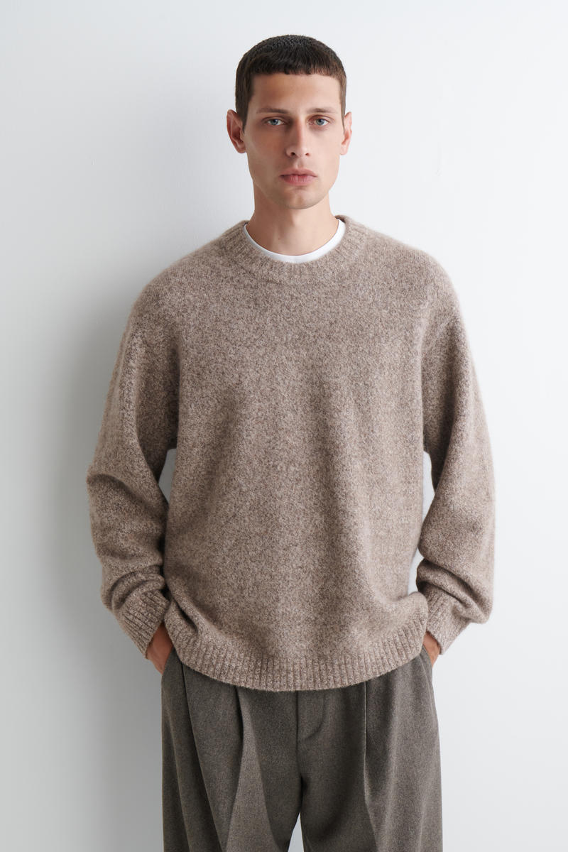 OVERSIZED ALPACA-BLEND CREW-NECK JUMPER オーバーサイズ