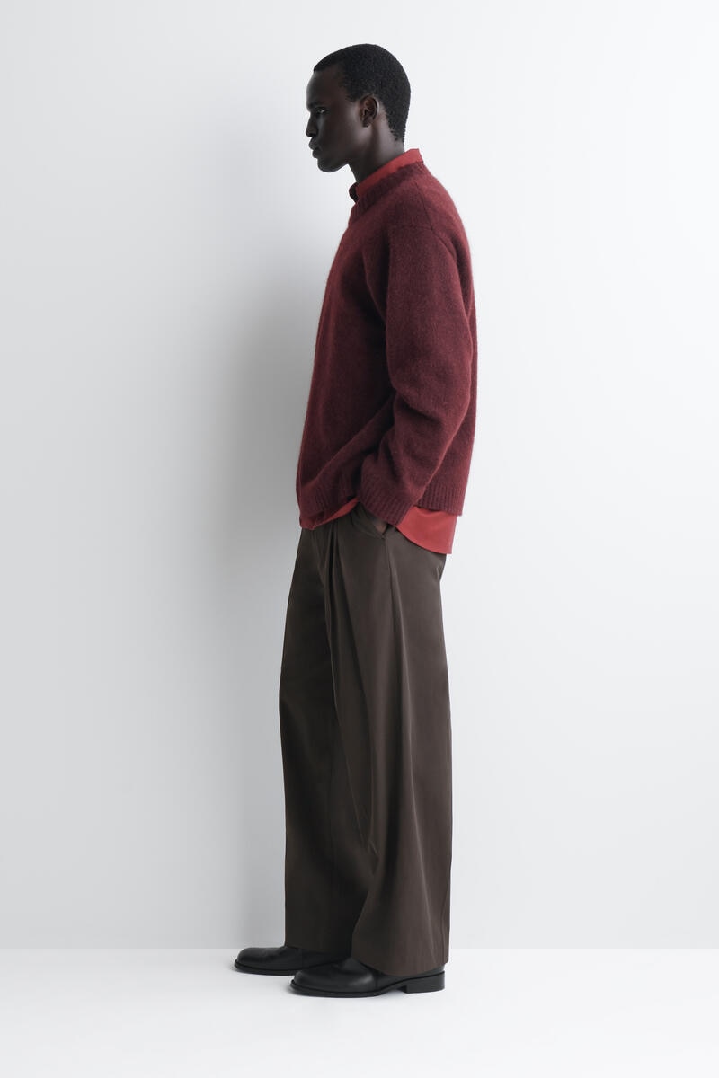 COS オーバーサイズ アルパカブレンド クルーネックセーター