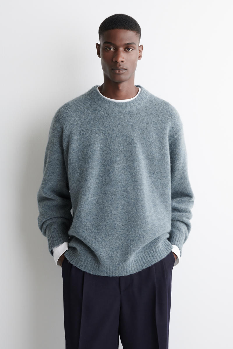 OVERSIZED ALPACA-BLEND CREW-NECK JUMPER オーバーサイズアルパカ混