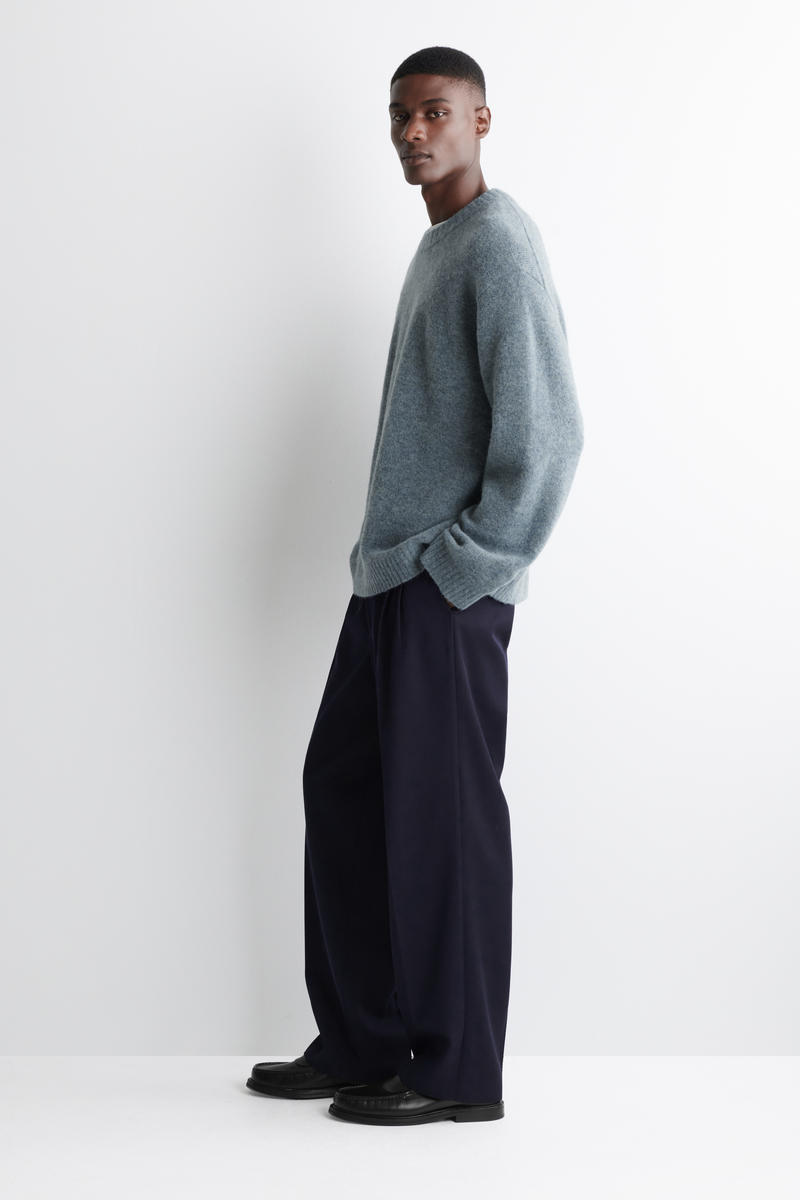 OVERSIZED ALPACA-BLEND CREW-NECK JUMPER オーバーサイズアルパカ混