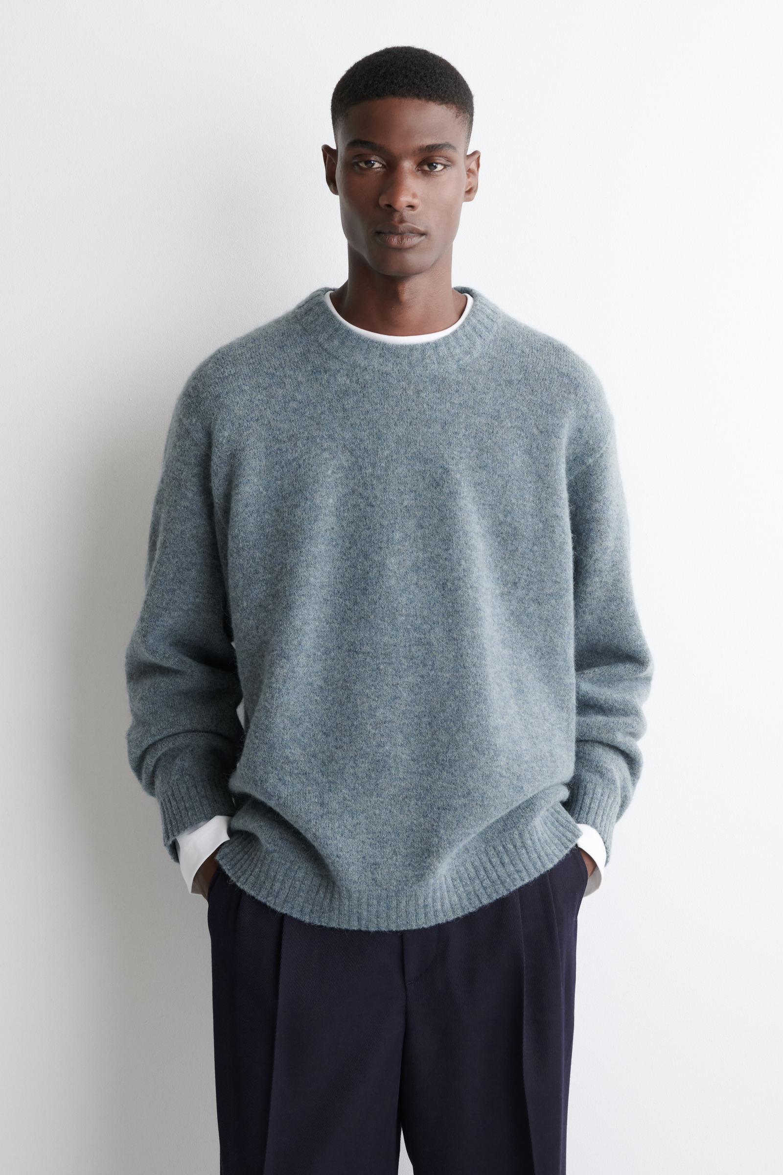 OVERSIZED ALPACA-BLEND CREW-NECK JUMPER オーバーサイズアルパカ混