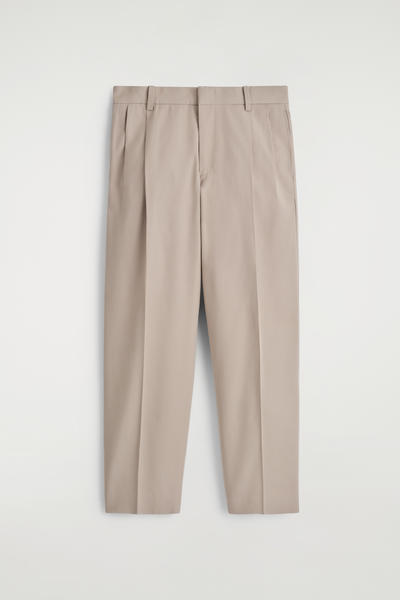 COS ストレートレッグコットンツイルトラウザーズ