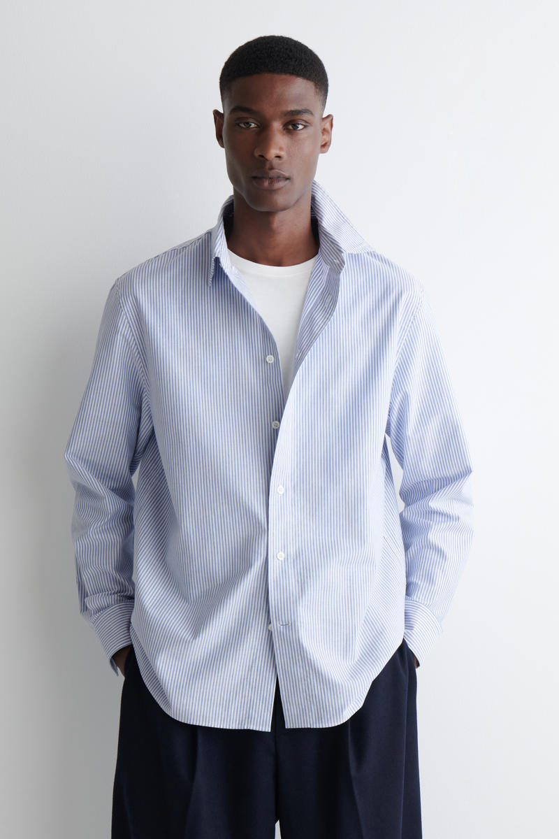 ATONシャツCOTTON CASHMERE OXFORD OVERSIZED ATON COTTON CASHMERE
