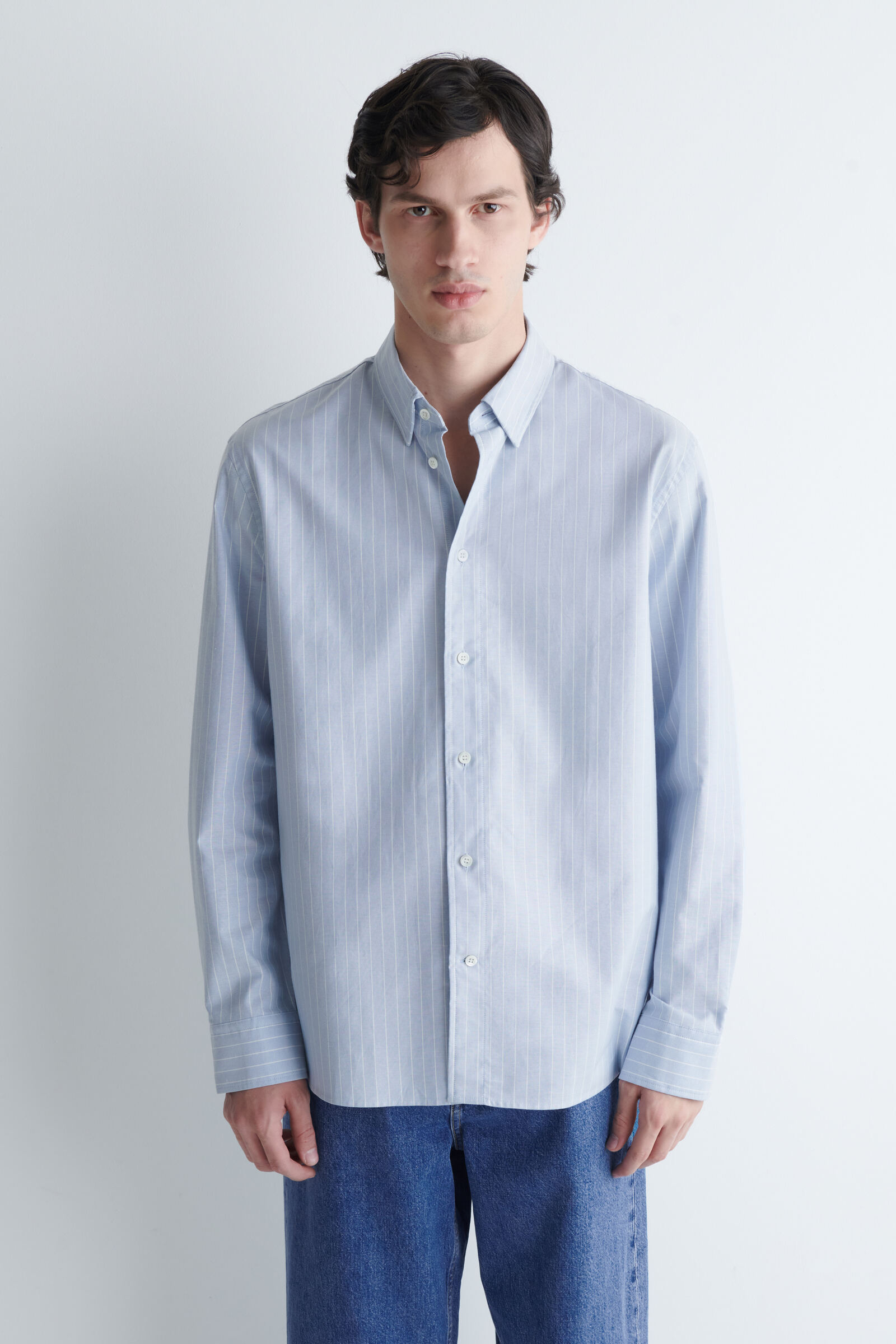 COTTON OXFORD SHIRT コットンオックスフォードシャツ ブルー