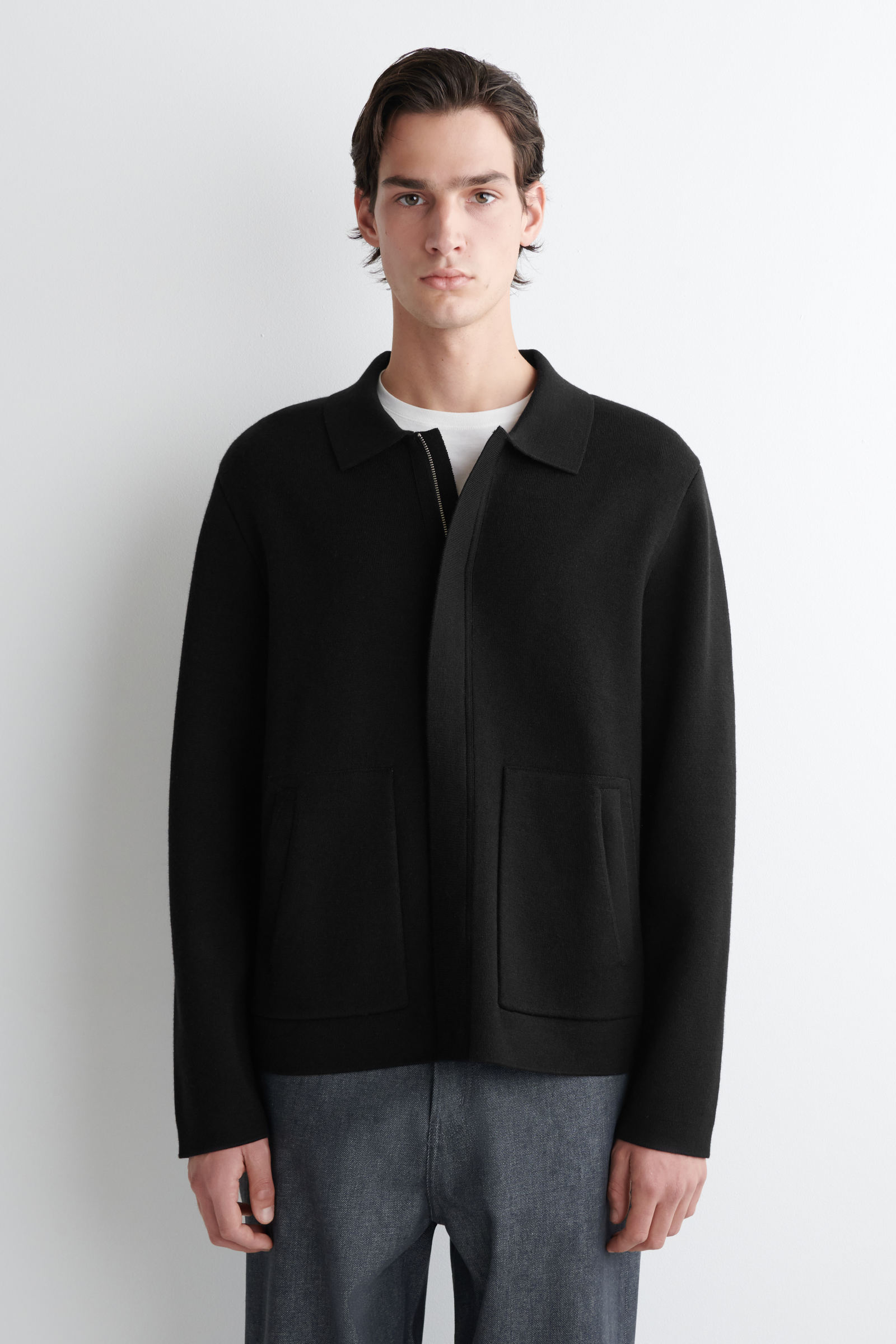 DOUBLE-FACED WOOL JACKET ダブルフェイスウールジャケット ブラック