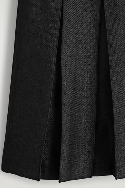 COS プリーツ入り ウール混スカート