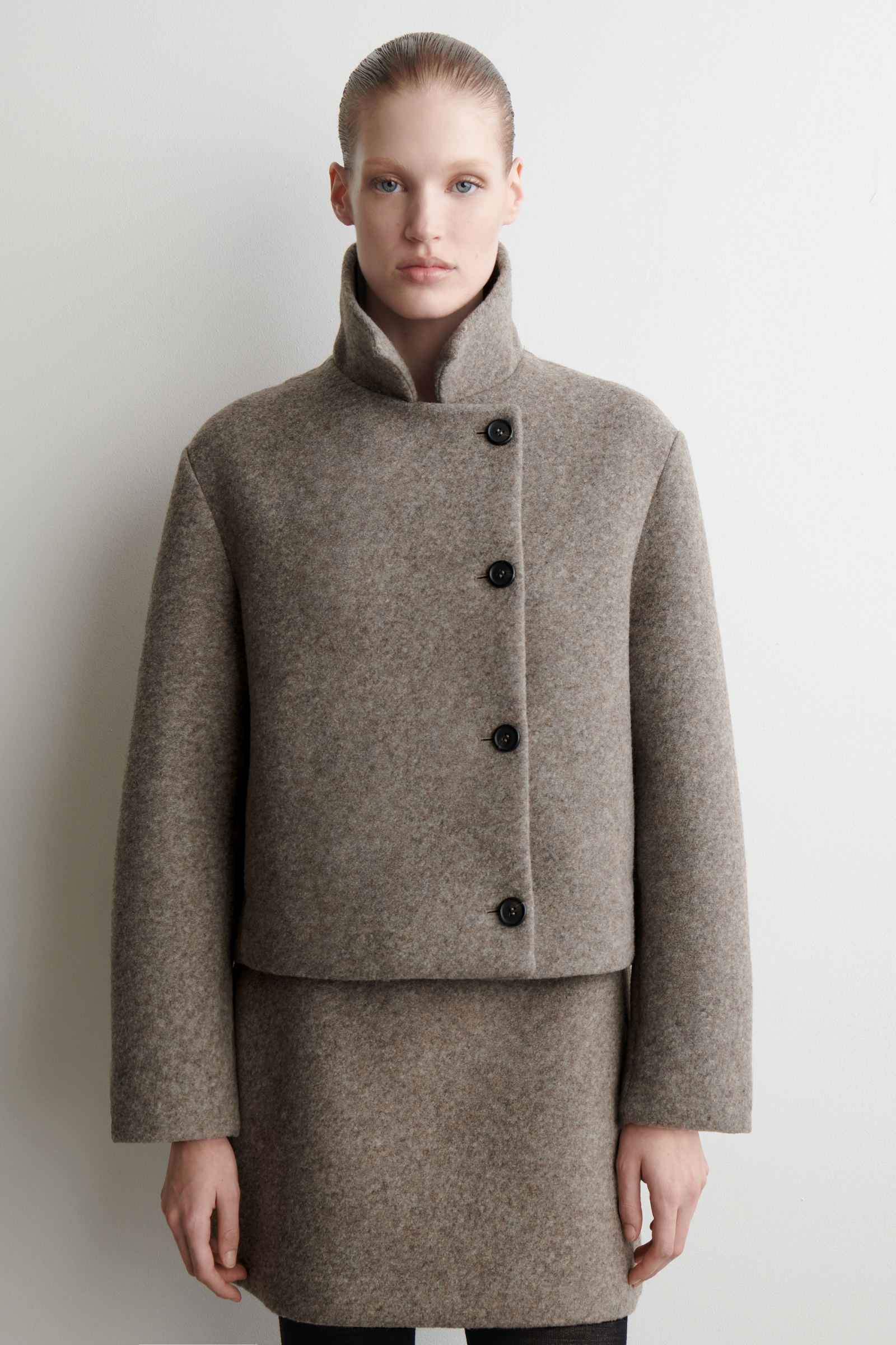 BOILED WOOL-BLEND JACKET ボイルドウールブレンドジャケット ベージュ