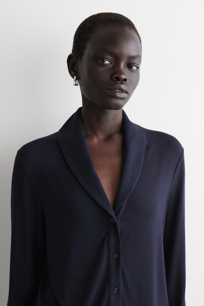 COS ショールカラー ジャージーカーディガン