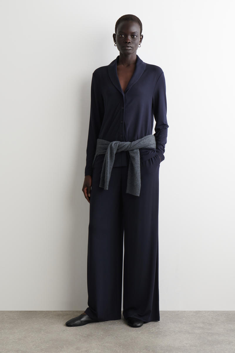 COS ショールカラー ジャージーカーディガン