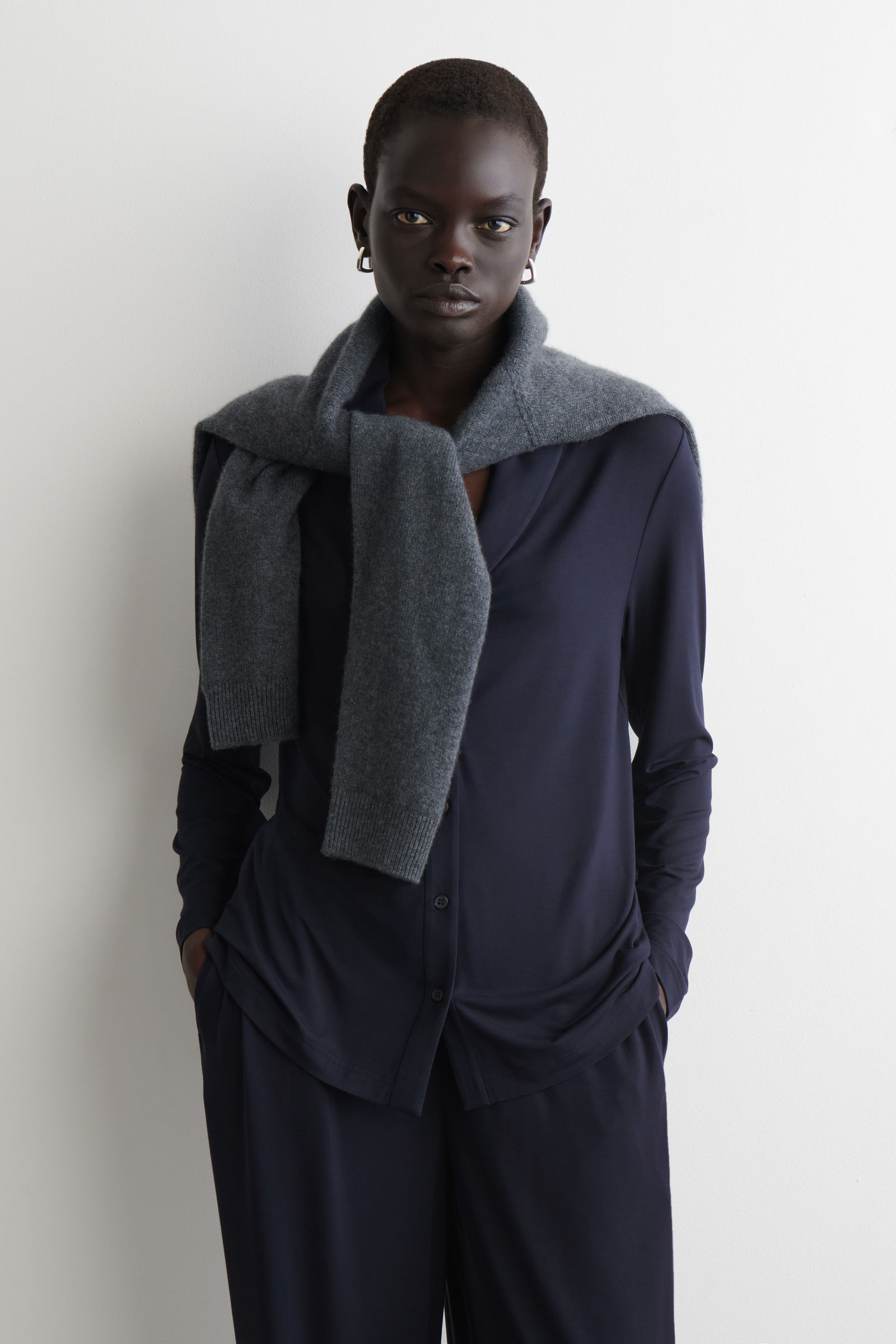 SHAWL-COLLAR JERSEY CARDIGAN ショールカラー ジャージーカーディガン