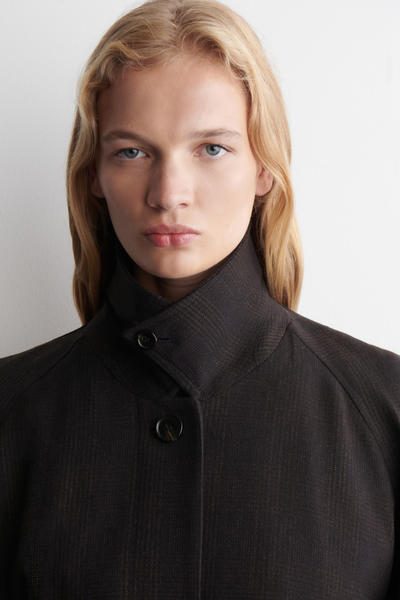 COS ウール混トレンチコート