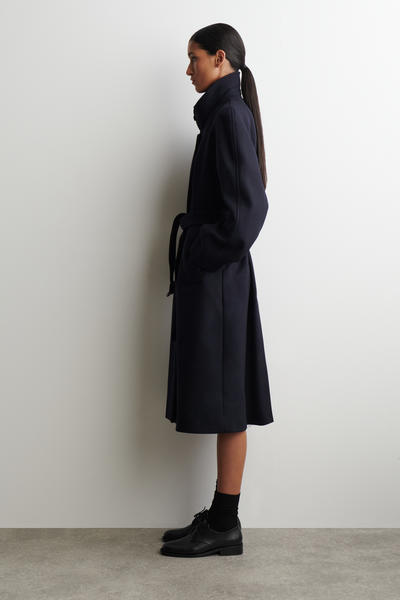 COS ウール混トレンチコート