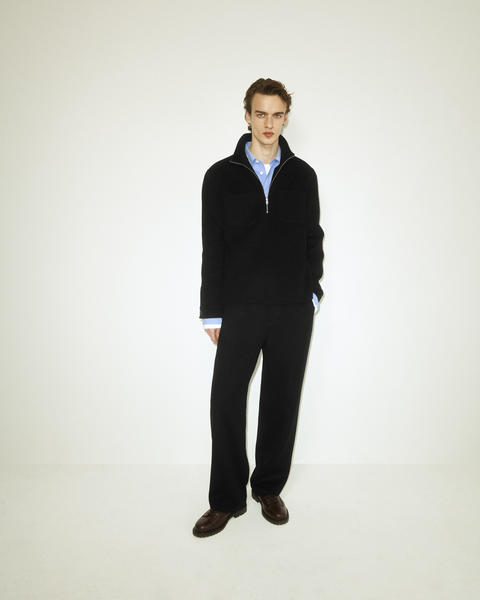 COS ダブルフェイスウールジップアップオーバーシャツ