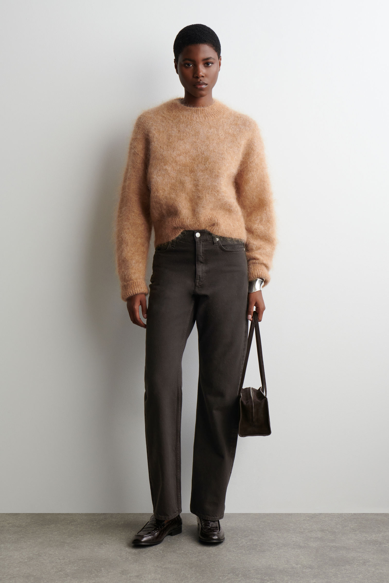 トップス mohair STRIPED TEXTURED MOHAIR-BLEND JUMPER テクスチャードモヘア