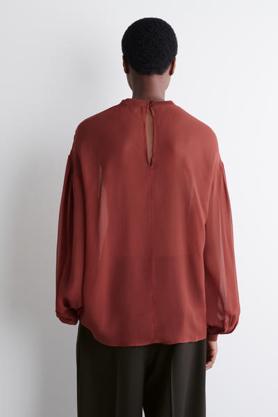 COS シアーバルーンスリーブブラウス