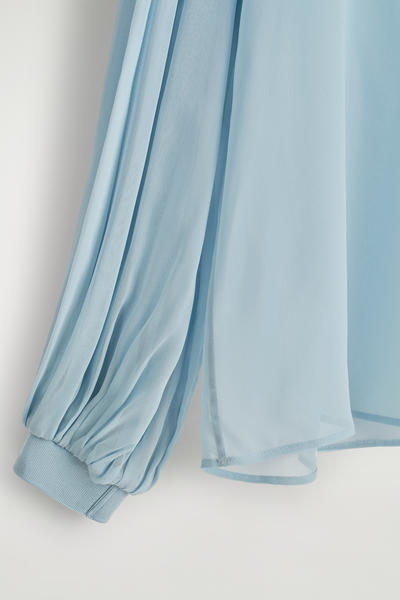 COS シアーバルーンスリーブブラウス