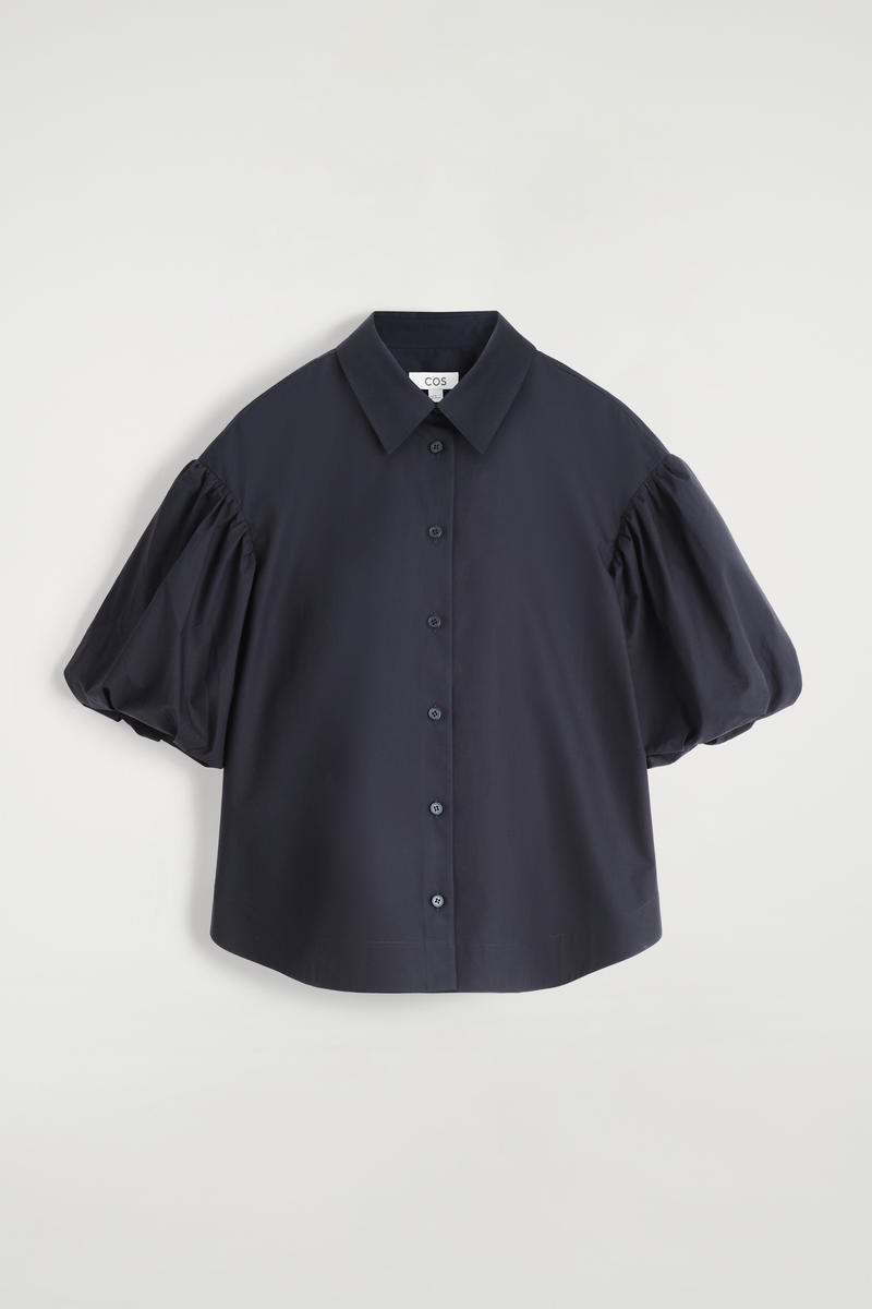 COS パフスリーブコットンシャツ