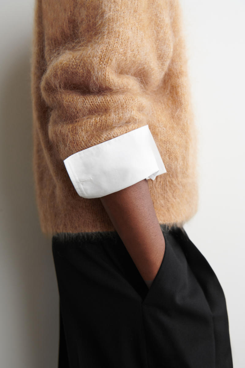 COS モヘアウール Vネックカーディガン